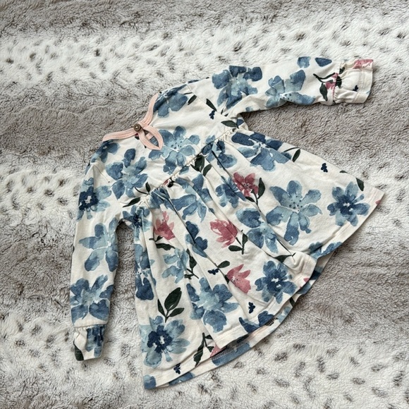 Burt’s Bees Baby dress blanket set girls 3-6 months pastel floral garden party - Picture 7 of 9